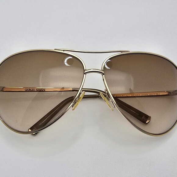 *SOLD* Giorgio Armani GA448/S Gold Frame Brown Gradient Lens Aviator Sunglasses - Picture 10 of 12